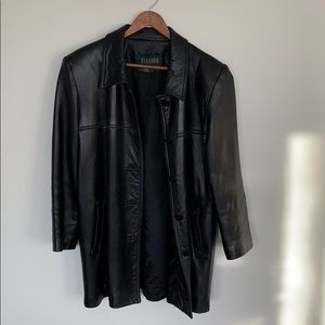 REAL LEATHER jacket, long